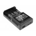 everActive laadija 4 akule 18650 AAA AA CD, professionaalne ja kiire, suur LCD-ekraan, mahtuvuse test, mudel: UC-4000, must, EVUC4000