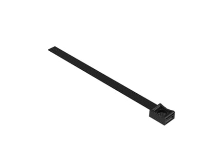 Takjakinnitusega alus liimiga kinnitamiseks | 150x10 mm selja-tagasi takjakinnitusega teibiga | kaablite korrapäraseks haldamiseks | 10 tükki | Leegiaeglustav vastavalt standardile UL94-V2