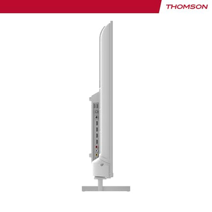 Thomson 43-tolline (109 cm) 4K Ultra HD valge Android Smart TV, Google Assistant, WiFi, Dolby Digital, Bluetooth, kolmekordne tuuner (kaabel/satelliit/antenn), HDMI, CI+, A+ paneel – 43UA5S13W