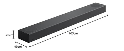 LG DS75Q 3.1.2 heliriba (380W) juhtmevaba subwooferiga ja MERIDIAN tehnoloogiaga (Dolby Atmos, HDMI, Bluetooth), tume hõbedane teras