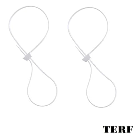 TERF® kahe otsaga kaablisidemed, 200 mm x 4,8 mm, vastupidav nailon, topeltlukk, turvaline ja isesulguv, aeda, koju, kontorisse, töökotta, lattu, isetegemiseks, valge, 50 tk pakendis