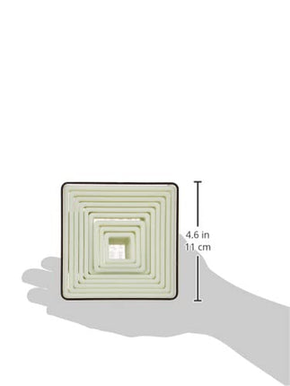 IBILI 784203 pehmed ruudukujulised küpsisevormid (9 tk), roostevabast terasest, läbipaistev/valge, 10 x 10 x 5 cm, 9 tk