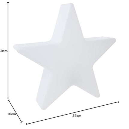 8 seasons design | LED star light Christmas decoration | Shining Star Mini (Ø 40 cm, 15 colors, flowing color change, matte, IP44) white