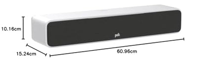 Polk Audio SIGS35CELWT Signature Elite ES35 keskkõlar, õhuke, kõrgresolutsiooniga keskkõlar, Hi-Res sertifitseeritud, Dolby Atmos ja DTS:X ühilduv, valge