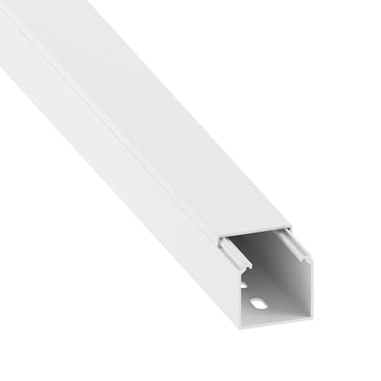 Habengut | Kaablikanal (kinnitusavadega aluses) 40x40mm PVC-st, pikkus 4 m (4 x 1 m pikkus), valge
