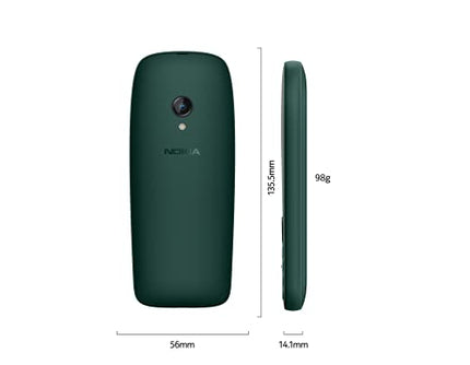 Nokia 6310 (2021) - kõikide operaatorite 0,8 GB mobiiltelefon, roheline