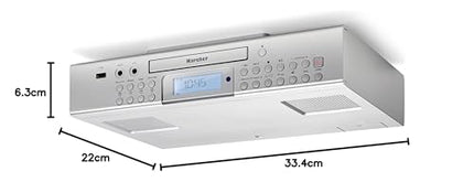 Karcher RA 2050 letialune raadio (FM-raadio, CD-mängija, USB, USB-laadija, taimer, kaugjuhtimispult) hõbedane