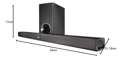 Denon DHT-S316 2.1 lameekraaniga televiisori heliriba koos juhtmevaba subwooferiga, Bluetoothi, HDMI ARC, Dolby Digitali, DTS-i ja optilise sisendiga