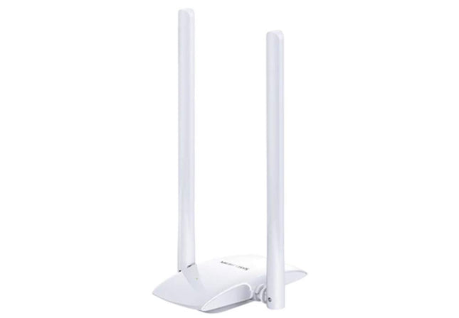 MERCUSYS N300 traadita suure võimendusega USB-adapter kahe 5dBi antenni ja 2 × 2 MIMO-ga arvuti/lauaarvuti/sülearvuti jaoks, toetab Windows 10/8.1/8/7/XP (MW300UH)