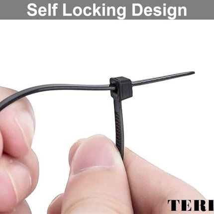 TERF® Cable Ties, 200 mm x 3.6 mm, Premium Nylon, Secure Self-Closing Mechanism, Plastic Ties for Home, Office, Garden, Garage, Workshop, DIY, Multipurpose, Purple, 100 Pack