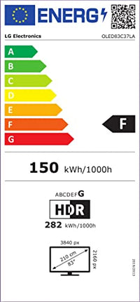 LG OLED83C37LA TV 210 cm (83 inches) OLED evo TV (Smart TV, Brightness Booster, 120 Hz) [Model Year 2023]