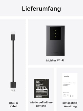 Tenda MF3 mobiilne WiFi ruuter SIM-kaartidele, AX300 Wi-Fi 6 kaasaskantav leviala, 2100mAh aku, USB-C port, Plug &amp; Play, WPA3, 4G modem, MiFi, minisuuruses, ühildub Nano SIM-kaartidega