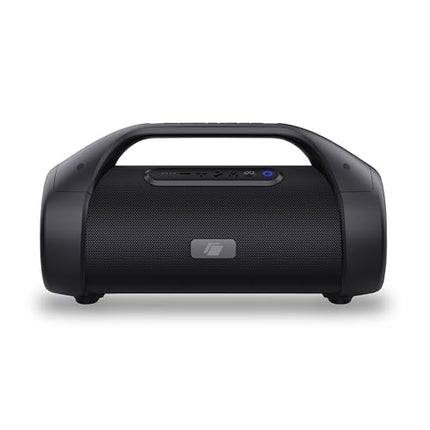 Caliber Bluetooth Speaker - Wireless Bluetooth Music Box - AUX and USB - With LED Lighting - 12h Battery - Black