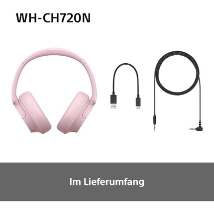 Sony WH-CH720N juhtmevabad Bluetooth-mürasummutavad kõrvaklapid kõrge helikvaliteediga, ümbritseva heli režiimiga, kerge disainiga, kuni 50-tunnise akueaga, iOS ja Android - roosa