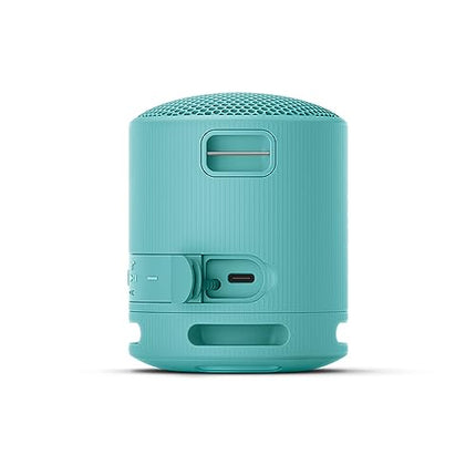 Sony SRS-XB100 - Wireless Bluetooth speaker, portable, lightweight, compact, outdoor, travel speaker, durable, IP67 waterproof and dustproof, 16-hour battery life, carrying strap, hands-free function, blue