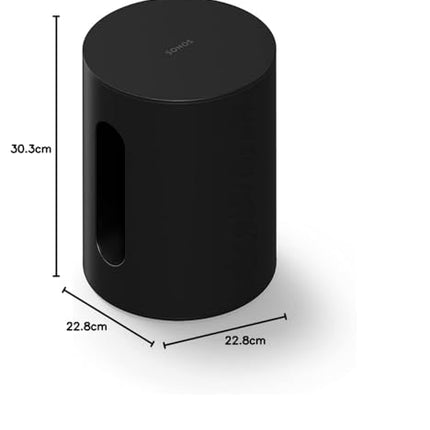 Sonos Sub Mini kompaktne subwoofer, muljetavaldav bass, tasakaalustatud heli, reguleeritav ekvalaiser, 2 D-klassi võimendit, Trueplay - must.