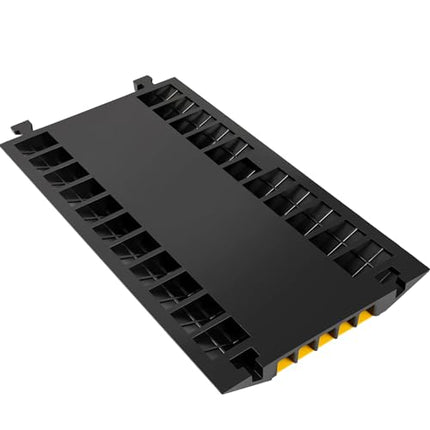 VEVOR Cable Protector, 5-Channel Cable Protector Made of Commercial Thermoplastic Rubber with Modular Design, High Security for Wide Applications, Warehouses, 87.5 x 50 x 5 cm, Black