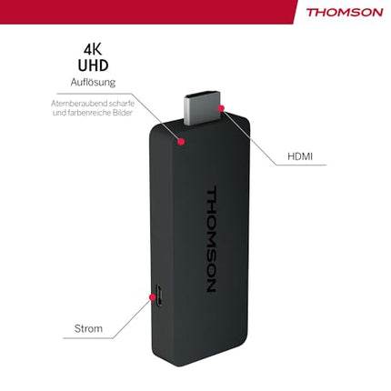 THOMSON voogedastuspulk 140 | Google TV | 4K UHD | Google Assistant | Googlecast | WiFi | Bluetooth 5.0 | HDMI | Dolby Atmos | DTS Digital Surround | HDR10 | 2 GB RAM | 8 GB salvestusruum
