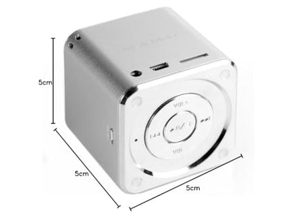MusicMan Mini Soundstation (MP3 Player, Stereo Speaker, Line In Function, SD/microSD Card Slot) Silver