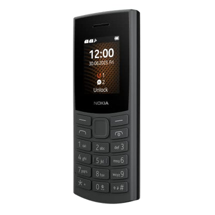 Nokia 105 4G 2023 mobiiltelefon kahe SIM-kaardiga, 1,8-tolline värviline ekraan, söehall [Itaalia]