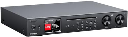 KENWOOD KR-W8000SCD - Smart HiFi CD receiver with 3.2" TFT, 60 W RMS, WiFi Internet radio, DAB+, FM, CD, USB, Spotify (HiFi), Deezer, Bluetooth, Phono, Coax, TOSLINK, Sub-Out, OKTIV, black