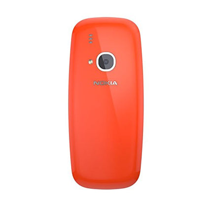 Nokia 3310 2G mobiiltelefon (2,4-tolline värviline ekraan, 2MP kaamera, Bluetooth, raadio, MP3-mängija, kahe SIM-kaardiga) soe punane