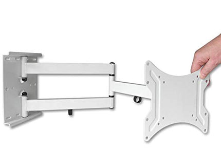 Drall universaalne teleri seinakinnitus 16–55 tolli (40–139,7 cm) jaoks – pikendatav kuni 65 cm, pööratav ja kallutatav – kinnitus LED LCD 3D HD plasmateleritele – VESA 100 200 valge Mudel: L22W