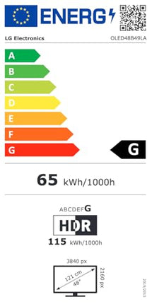 LG OLED48B49LA televiisor 48" (121 cm) OLED-teler (α8 4K tehisintellektiga protsessor, webOS 24, Dolby Vision, kuni 120 Hz) [mudeliaasta 2024]