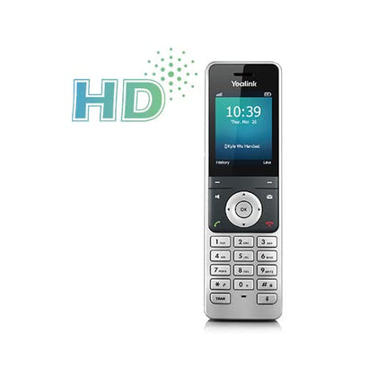 Yealink W56H IP DECT telefonitoru värvilise ekraaniga (2,4-tolline TFT värviline ekraan), baasjaam Etherneti pordiga, hõbedane/must