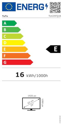 TuTu nutiteler 25-tolline (64 cm) Full HD VIDAA-teler WiFi-ühendusega, kolmekordse tuuneriga (DVB-T/T2, DVB-C, DVB-S/S2), APP Store, HDMI, USB (TUV25FQ1B, 2024)