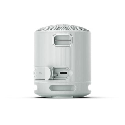 Sony SRS-XB100 - Wireless Bluetooth speaker, portable, lightweight, compact, outdoor, travel speaker, durable, IP67 waterproof and dustproof, 16-hour battery life, carrying strap, hands-free function, gray