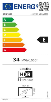 Grundig 40 VOE 64 40-tolline (100 cm) LED-teler, Google TV, Full HD, Dolby Digital, Magic Fidelity, sisseehitatud Chromecast, Bluetooth, nutiteler, hääljuhtimine, must