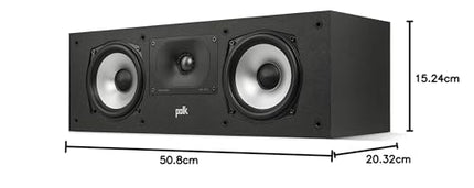 Polk Audio Monitor XT30 keskkõlar, Hi-Res sertifitseeritud, Dolby Atmos ja DTS:X ühilduv (tükk), must