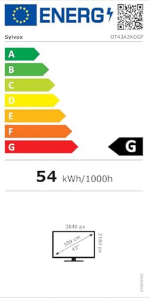SYLVOX 43-tolline õue nutiteler, 4K UHD 2000 nitti HDR10, Google TV, IP55 veekindel, HBBTV, Wi-Fi, DVB-T2/S2/C ja PAL, õueteler aeda, terrassile ja ettevõtetele (Pool Pro 2.0)