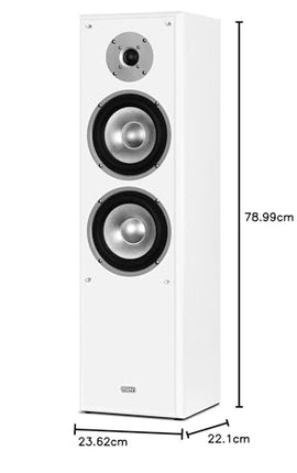 mohr 1 pair of floorstanding speakers SL10, white loudspeakers, HiFi sound at an affordable price