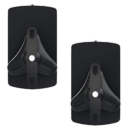 deleyCON 2X Universal Speaker Wall Mount Set Bracket Speaker Holder Swiveling + Tilting up to 10Kg Ceiling Mounting + Wall Mounting - Black