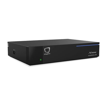 STRONG SRT-4150 simpliONE satelliitvastuvõtja ja Androidi voogedastusboks (4k UHD, Android TV, salvestamine/taaskäivitamine/kordus, otseülekanne, Google Play pood) must