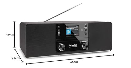 TechniSat DIGITRADIO 370 CD IR - internetiraadio (DAB+, FM, CD-mängija, Wi-Fi, Bluetooth, värviline ekraan, USB, AUX, kõrvaklapipesa, äratuskell, 10 vatti, pult) must