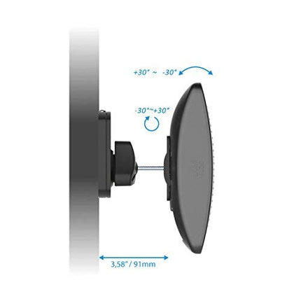 deleyCON 2X Universal Speaker Wall Mount Set Bracket Speaker Holder Swiveling + Tilting up to 10Kg Ceiling Mounting + Wall Mounting - Black