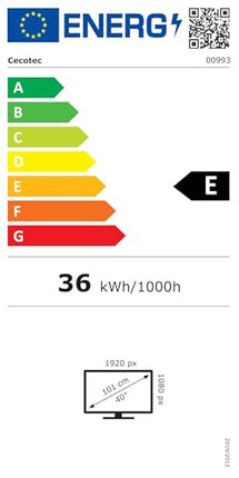 Cecotec TV - 40-tolline LED-teler, Full HD eraldusvõimega - 0. seeria 0040. Dolby süsteem, DVB-T/T2/C/S/S2 tuuner, 16 W kõlarid, 3 HDMI ja 2 USB-porti, välkmälu