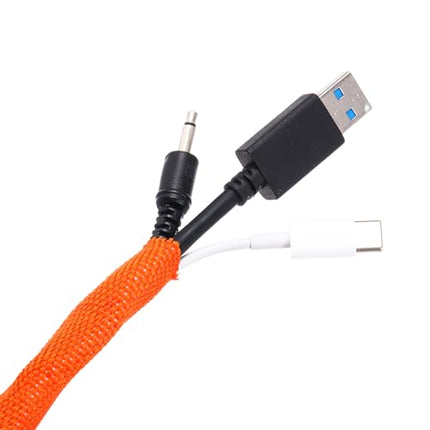 Hankimiskaart Punutud kaabliümbrised, termokahanev kangast ümbris, 4,8 cm, 0,9 m, oranž, suhe 2:1, termokahanev toru, kaablikaitse juhtmestiku kaablile, võrgukaabli kaitse, kaablihaldus