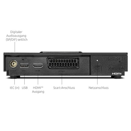TechniSat HD-C 233 - HD-vastuvõtja digitaalse kaabeltelevisiooni jaoks (HDTV, DVB-C, HDMI, SCART, USB 2.0, RF-sisend, EPG, kaugjuhtimispult) must