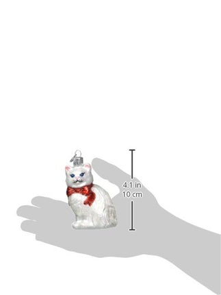 Old World Christmas Cat Lovers Collection Glass Ornaments for Christmas Tree, Princess, Kitty