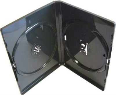 10 x topelt musta Amaray DVD vahetusümbrist, mis katavad mobiiltelefoni ekraani