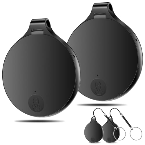 ayuopu nutikas Bluetooth-õhu jälgimissilt, esemete leidja võtmeleidja, mis ühildub Apple Find Myga (ainult iOS), vahetatav aku, pagas, kohvrid, rahakotid, kotid, jälgimine üle maailma, 2 tk must