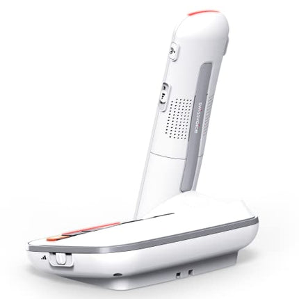 SWISSVOICE - Xtra 2355 - DECT - Cordless Landline Phone - Large Buttons - Answering Machine - Audio Boost - Hearing Aid Compatible - Call Blocking - White
