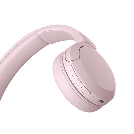 Sony WH-CH520 juhtmevabad Bluetooth-kõrvaklapid, kõrge helikvaliteet, kerge disain, kuni 50 tundi aku tööiga, kiire laadimine, ekvalaiser, selge kõnekvaliteet, iOS ja Android - roosa