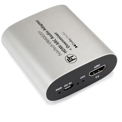 FeinTech VMA00201 HDMI-ARC audio-TV-adapter Dolby Digital dekoodri muunduriga kõrvaklappide ja stereosüsteemi jaoks, millel on helitugevuse reguleerimine ja heliriba läbilaskmine