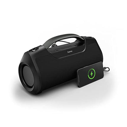 Hama Bluetooth-muusikakarp SoundBarrel (Bluetooth-kõlar, veekindel vastavalt IPX6 standardile, kaasaskantav muusikakarp 60 W, 12-tunnine aku, toiteplokk) must