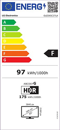 LG OLED65C37LA televiisor 165 cm (65-tolline) OLED evo televiisor (nutiteler, heleduse võimendaja, 120 Hz) [mudeliaasta 2023]